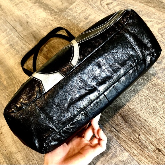 COACH⚡️Auth Cs Inlaid Pattern Leather Tote Bag - Picture 5 of 13